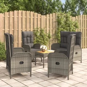 5-piece garden dining set with gray synthetic rattan cushions by vidaXL, Garden sets - Ref: Foro24-3185087, Price: 577,55 €, ...