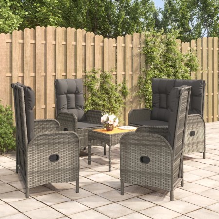 5-piece garden dining set with gray synthetic rattan cushions by vidaXL, Garden sets - Ref: Foro24-3185087, Price: 564,09 €, ...