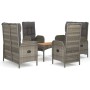 5-piece garden dining set with gray synthetic rattan cushions by vidaXL, Garden sets - Ref: Foro24-3185087, Price: 564,09 €, ...