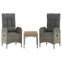 5-piece garden dining set with gray synthetic rattan cushions by vidaXL, Garden sets - Ref: Foro24-3185087, Price: 564,09 €, ...