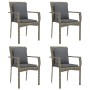 5-piece garden dining set with gray synthetic rattan cushions by vidaXL, Garden sets - Ref: Foro24-3184971, Price: 407,64 €, ...