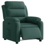Sillón reclinable eléctrico de terciopelo verde oscuro