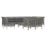 11-piece garden furniture set and gray synthetic rattan cushions by vidaXL, Garden sets - Ref: Foro24-3187583, Price: 619,22 ...