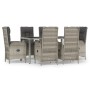 Garden dining set 7 pieces and gray synthetic rattan cushions by vidaXL, Garden sets - Ref: Foro24-3185026, Price: 897,38 €, ...