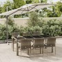 Garden dining set 7 pieces and gray synthetic rattan cushions by vidaXL, Garden sets - Ref: Foro24-3184985, Price: 522,91 €, ...