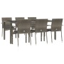 Garden dining set 7 pieces and gray synthetic rattan cushions by vidaXL, Garden sets - Ref: Foro24-3184985, Price: 522,91 €, ...