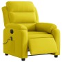Sillón reclinable de masaje eléctrico terciopelo amarillo
