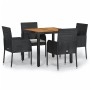 5-piece garden furniture set with black synthetic rattan cushions by vidaXL, Garden sets - Ref: Foro24-3185012, Price: 343,33...