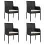 5-piece garden furniture set with black synthetic rattan cushions by vidaXL, Garden sets - Ref: Foro24-3185012, Price: 343,33...