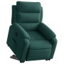 Sillón reclinable elevable terciopelo verde oscuro