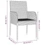 5-teiliges Gartenmöbel-Set mit schwarzen synthetischen Rattankissen von vidaXL, Gartensets - Ref: Foro24-3185012, Preis: 378,...