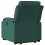 Sillón reclinable elevable terciopelo verde oscuro