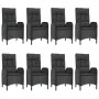 9-piece garden dining set and black synthetic rattan cushions by vidaXL, Garden sets - Ref: Foro24-3185073, Price: 1,00 €, Di...