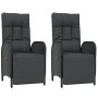 7-teiliges Garten-Esszimmerset und Kissen synthetisches Rattan schwarz von vidaXL, Gartensets - Ref: Foro24-3185066, Preis: 8...