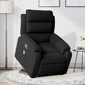 Sillón reclinable de masaje elevable terciopelo negro en Sillones | Comprar online en Foro24
