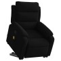 Sillón reclinable de masaje elevable terciopelo negro
