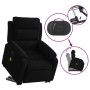 Sillón reclinable de masaje elevable terciopelo negro