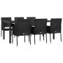 7-piece garden dining set and black synthetic rattan cushions by vidaXL, Garden sets - Ref: Foro24-3185003, Price: 519,59 €, ...