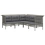 Gartenmöbel-Set 11-teilig und Kissen aus synthetischem Rattan grau von vidaXL, Gartensets - Ref: Foro24-3187587, Preis: 758,5...
