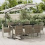 Garden dining set 9 pieces and gray synthetic rattan cushions by vidaXL, Garden sets - Ref: Foro24-3185010, Price: 611,92 €, ...