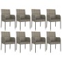 Garten-Essgruppe 9-teilig und graue synthetische Rattankissen von vidaXL, Gartensets - Ref: Foro24-3185010, Preis: 614,17 €, ...