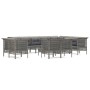13-teiliges Gartenmöbel-Set und graue synthetische Rattankissen von vidaXL, Gartensets - Ref: Foro24-3187588, Preis: 871,09 €...