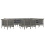 13-teiliges Gartenmöbel-Set und graue synthetische Rattankissen von vidaXL, Gartensets - Ref: Foro24-3187588, Preis: 871,09 €...