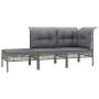 13-teiliges Gartenmöbel-Set und graue synthetische Rattankissen von vidaXL, Gartensets - Ref: Foro24-3187588, Preis: 871,09 €...