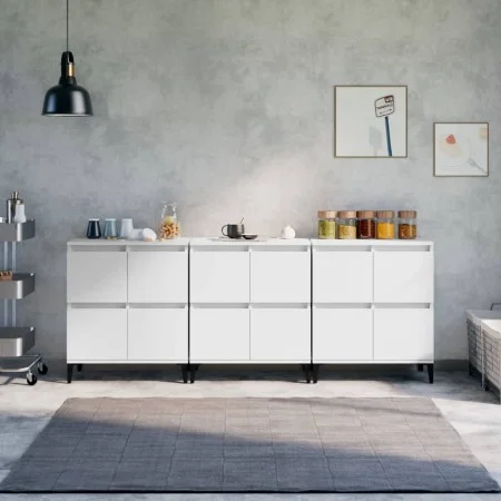 Sideboards 3 Stück weißes Sperrholz 60x35x70 cm von vidaXL, Sideboards - Ref: Foro24-3185775, Preis: 186,44 €, Rabatt: %