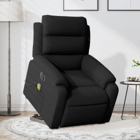 Sillón de masaje reclinable elevable terciopelo negro Sillón de masaje reclinable elevable terciopelo negro