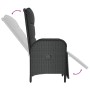 5-teiliges Gartenmöbel-Set mit schwarzen synthetischen Rattankissen von vidaXL, Gartensets - Ref: Foro24-3185080, Preis: 590,...