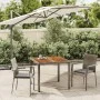 3-piece garden dining set with gray synthetic rattan cushions by vidaXL, Garden sets - Ref: Foro24-3184993, Price: 232,42 €, ...
