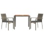 3-piece garden dining set with gray synthetic rattan cushions by vidaXL, Garden sets - Ref: Foro24-3184993, Price: 242,47 €, ...