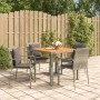5-piece garden dining set with gray synthetic rattan cushions by vidaXL, Garden sets - Ref: Foro24-3184970, Price: 379,77 €, ...