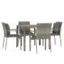5-piece garden dining set with gray synthetic rattan cushions by vidaXL, Garden sets - Ref: Foro24-3184970, Price: 392,90 €, ...