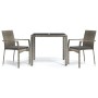 Set comedor de jardín 3 piezas con cojines ratán sintético gris de vidaXL, Conjuntos de jardín - Ref: Foro24-3184981, Precio:...