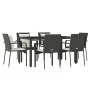 7-piece garden dining set and black synthetic rattan cushions by vidaXL, Garden sets - Ref: Foro24-3157954, Price: 540,92 €, ...
