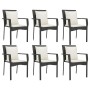 7-piece garden dining set and black synthetic rattan cushions by vidaXL, Garden sets - Ref: Foro24-3157954, Price: 515,44 €, ...