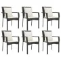 7-piece garden dining set and black synthetic rattan cushions by vidaXL, Garden sets - Ref: Foro24-3157954, Price: 540,92 €, ...