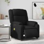 Sillón de masaje reclinable eléctrico cuero sintético negro