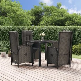 5-piece garden furniture set with black synthetic rattan cushions by vidaXL, Garden sets - Ref: Foro24-3185060, Price: 659,38...