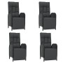 5-teiliges Gartenmöbel-Set mit schwarzen synthetischen Rattankissen von vidaXL, Gartensets - Ref: Foro24-3185060, Preis: 573,...