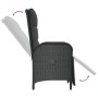 5-teiliges Gartenmöbel-Set mit schwarzen synthetischen Rattankissen von vidaXL, Gartensets - Ref: Foro24-3185060, Preis: 573,...