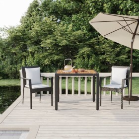 3-piece garden dining set with black synthetic rattan cushions by vidaXL, Garden sets - Ref: Foro24-3157963, Price: 226,42 €,...