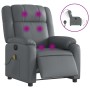 Sillón de masaje reclinable eléctrico cuero sintético gris