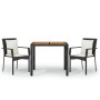 3-piece garden dining set with black synthetic rattan cushions by vidaXL, Garden sets - Ref: Foro24-3157963, Price: 222,69 €,...