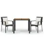 3-piece garden dining set with black synthetic rattan cushions by vidaXL, Garden sets - Ref: Foro24-3157963, Price: 238,03 €,...