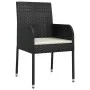 Garden dining set 3 pieces with black synthetic rattan cushions by vidaXL, Garden sets - Ref: Foro24-3185011, Price: 240,03 €...