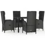 5-piece garden furniture set with black synthetic rattan cushions by vidaXL, Garden sets - Ref: Foro24-3185054, Price: 647,53...