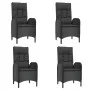 5-piece garden furniture set with black synthetic rattan cushions by vidaXL, Garden sets - Ref: Foro24-3185054, Price: 647,53...